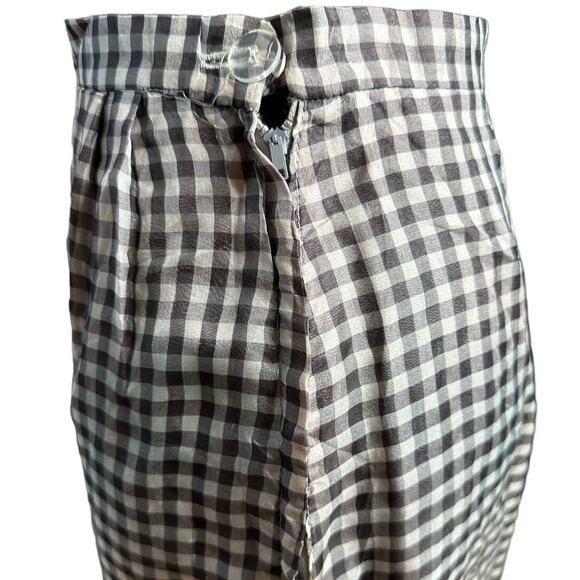Vintage 1950s-1960s Black Tan Gingham Pencil Skirt Size 2 Rockabilly Pinup Girl - Picture 2 of 6